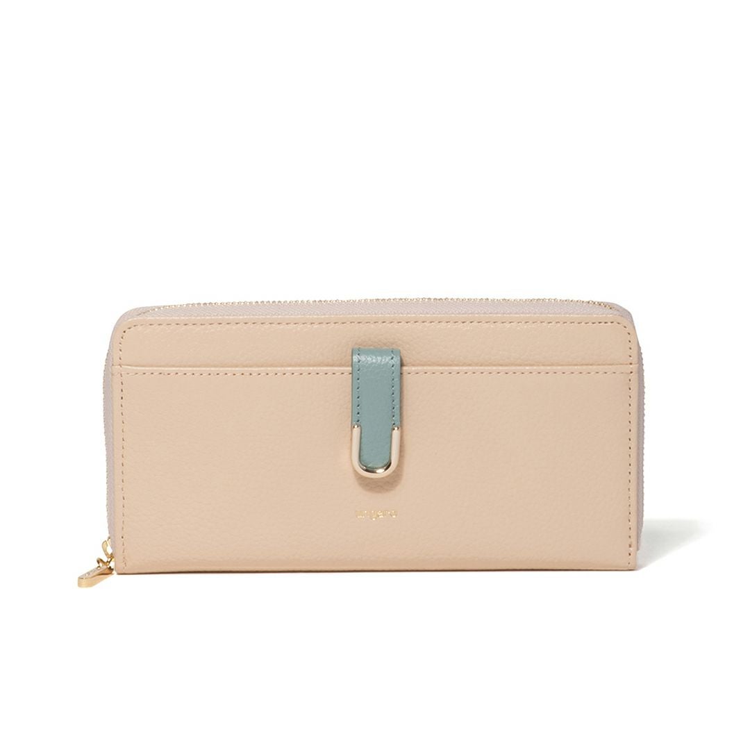 U by ungaroシルヴィー L字ファスナー長財布 ベージュ