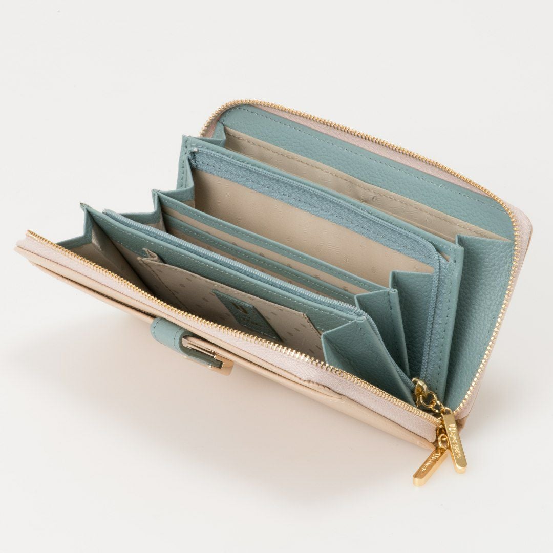 U by ungaroシルヴィー L字ファスナー長財布 ベージュ