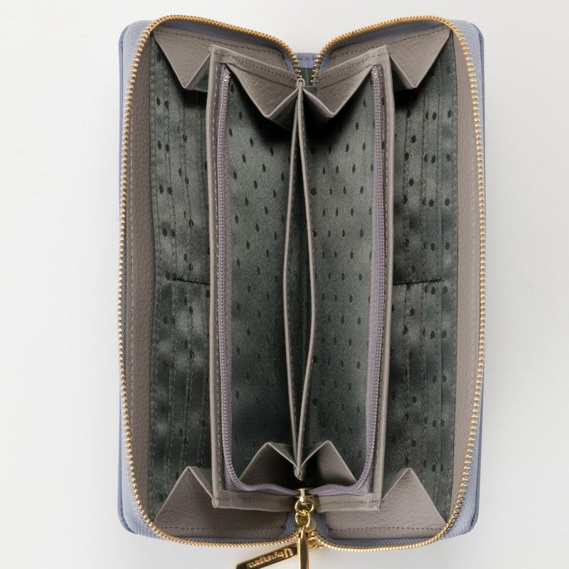 U by ungaroシルヴィー L字ファスナー長財布 ブルー