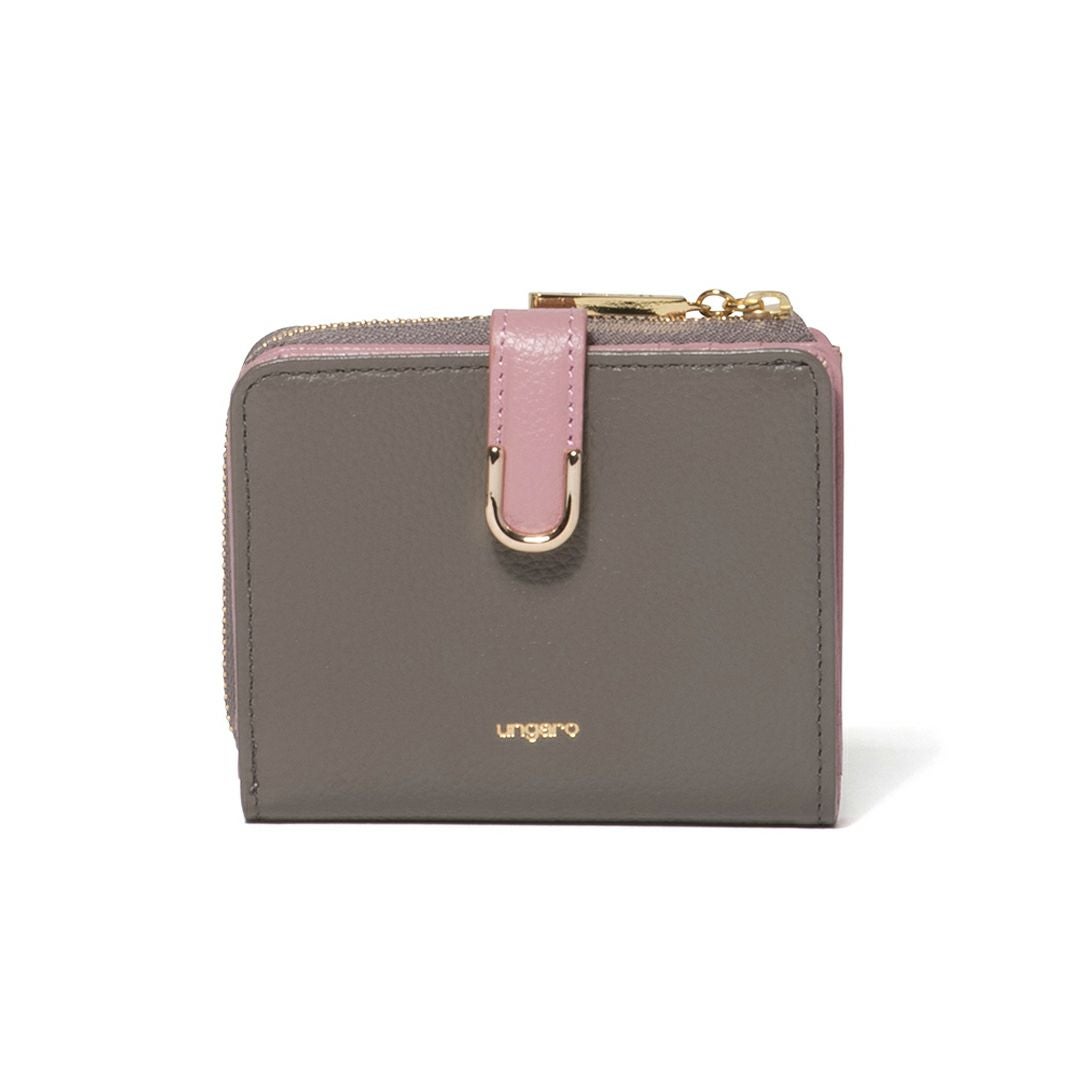 U by ungaroシルヴィー L字ファスナー折り財布 グレー