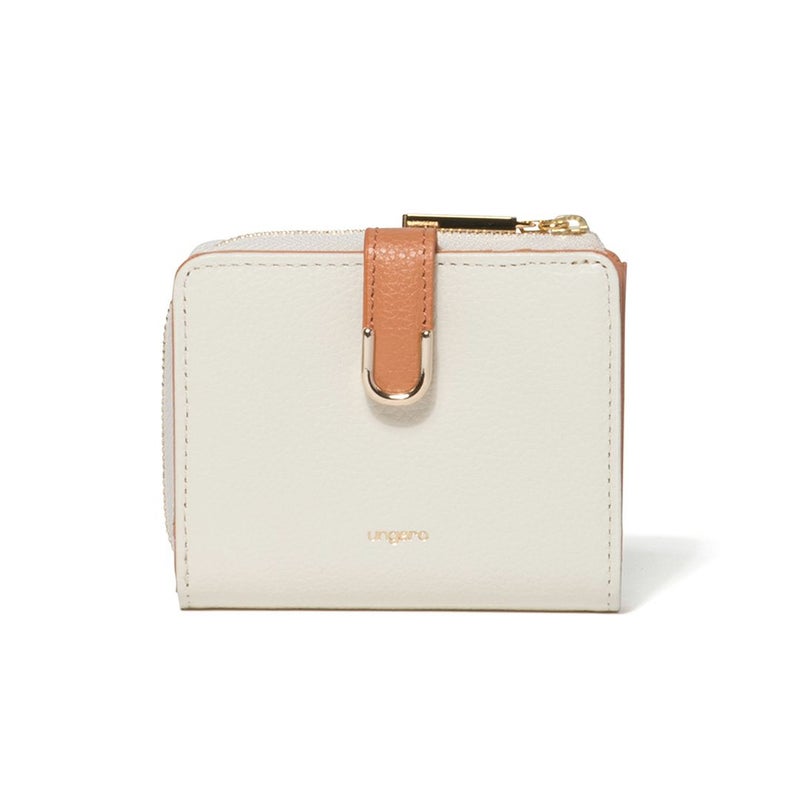 U by ungaroシルヴィー L字ファスナー折り財布 アイボリー