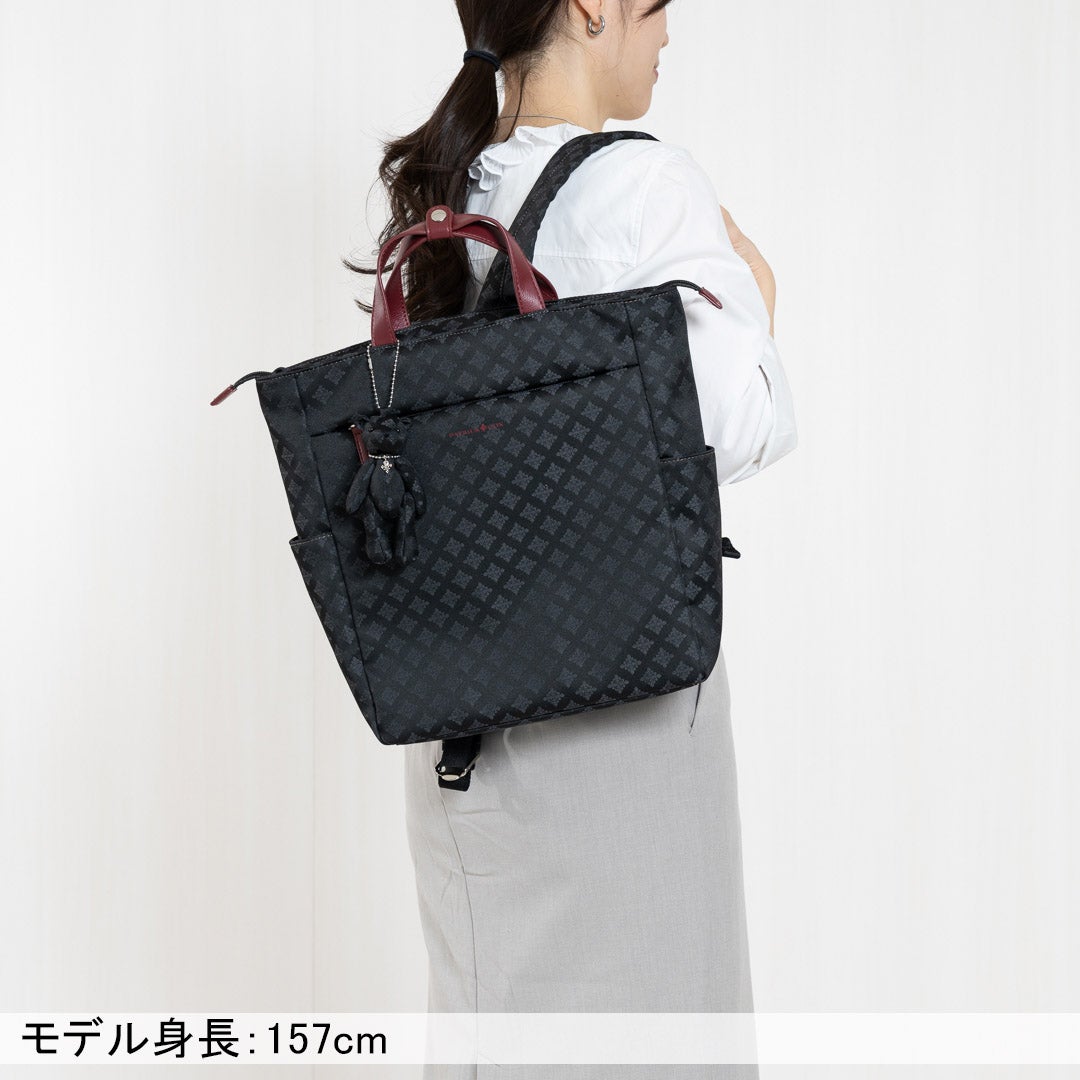 【美品】✨PATRICK COX✨リュックサック✨ブラック✨地模様✨ PATRICK COX カラーカルテット2 リュック 商品｜THE BAGMANIA