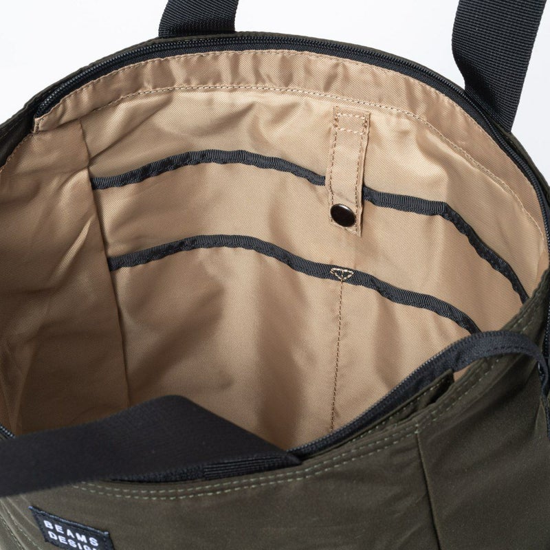 BEAMS DESIGN Diagonal トート【BMMH5ET2】 カーキ