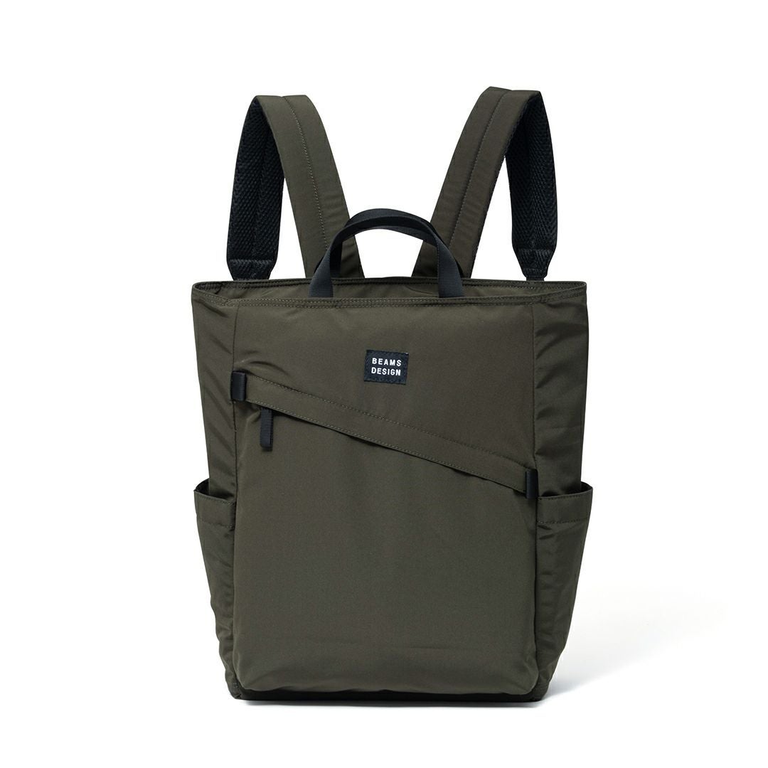 BEAMS DESIGN Diagonal 2WAYバックパック【BMMH5ER2】 カーキ
