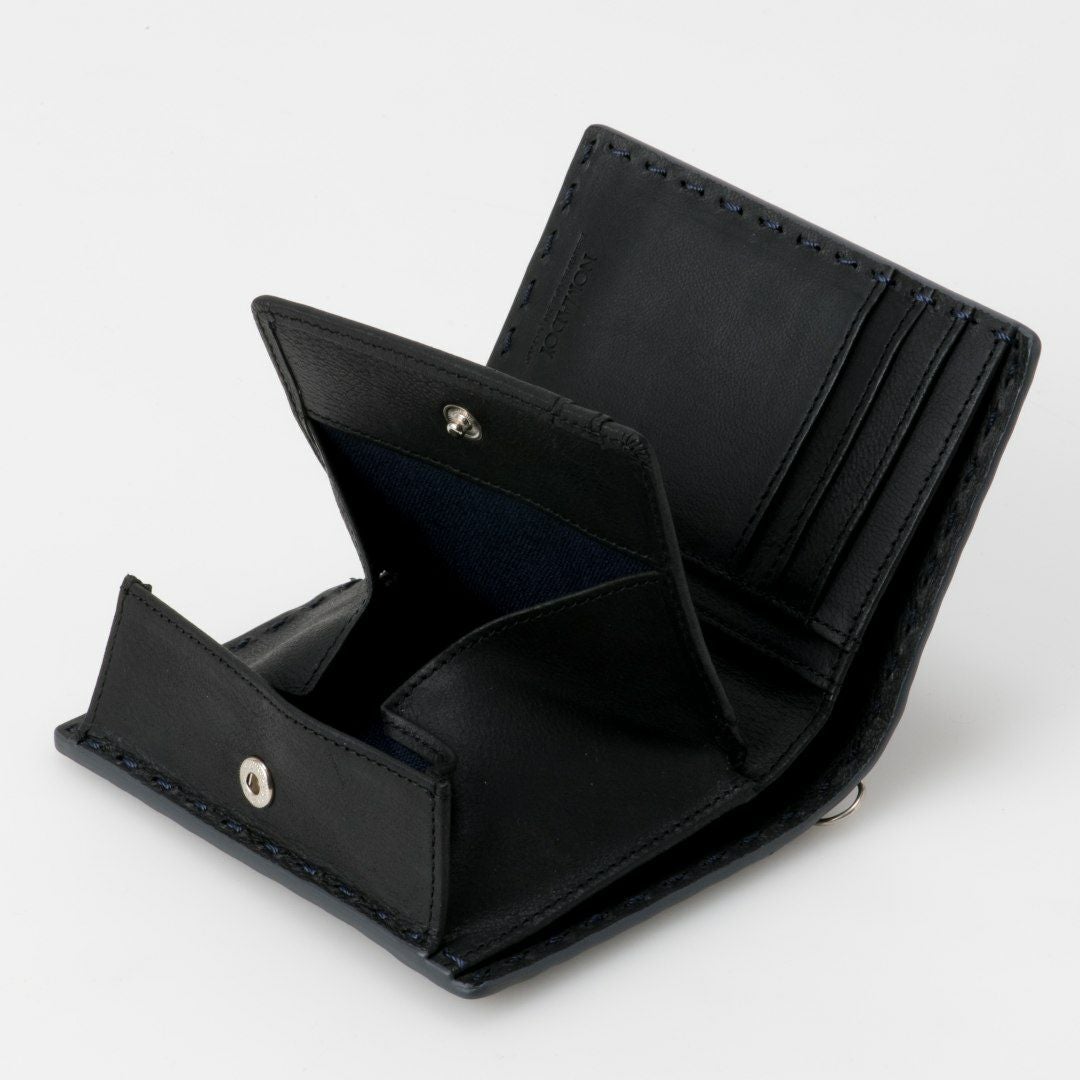 NOMADOI  Indiana 縦型折り財布 ブルーグレー