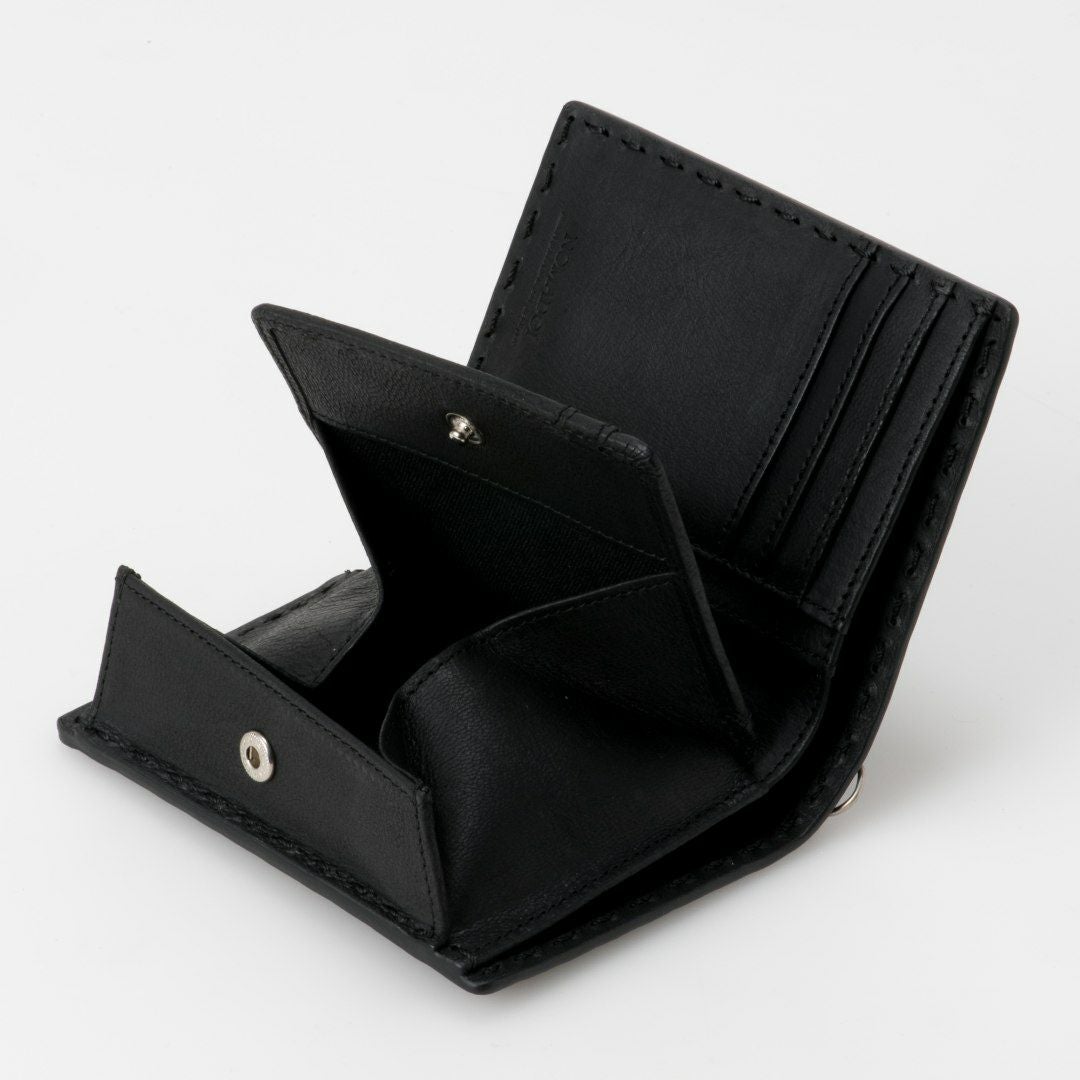 NOMADOI  Indiana 縦型折り財布 ブラック