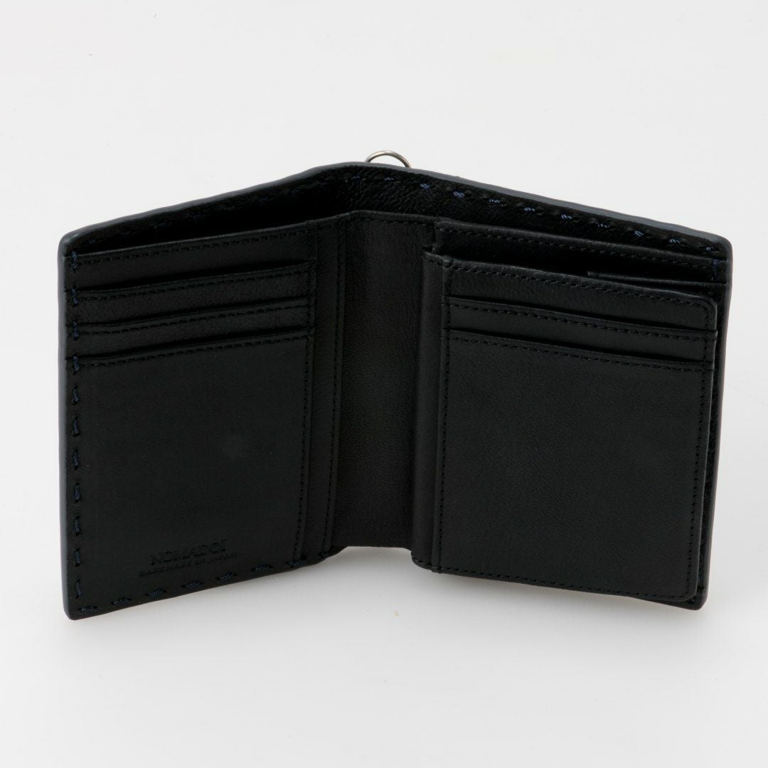 NOMADOI  Indiana 縦型折り財布 ブルーグレー