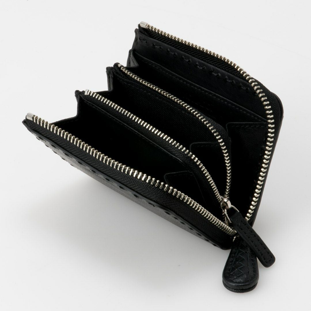 NOMADOI  Indiana L字ファスナー小銭入れ ブラック