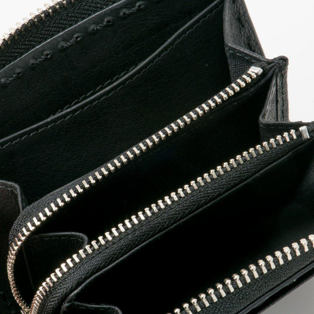 NOMADOI  Indiana L字ファスナー小銭入れ ブラック