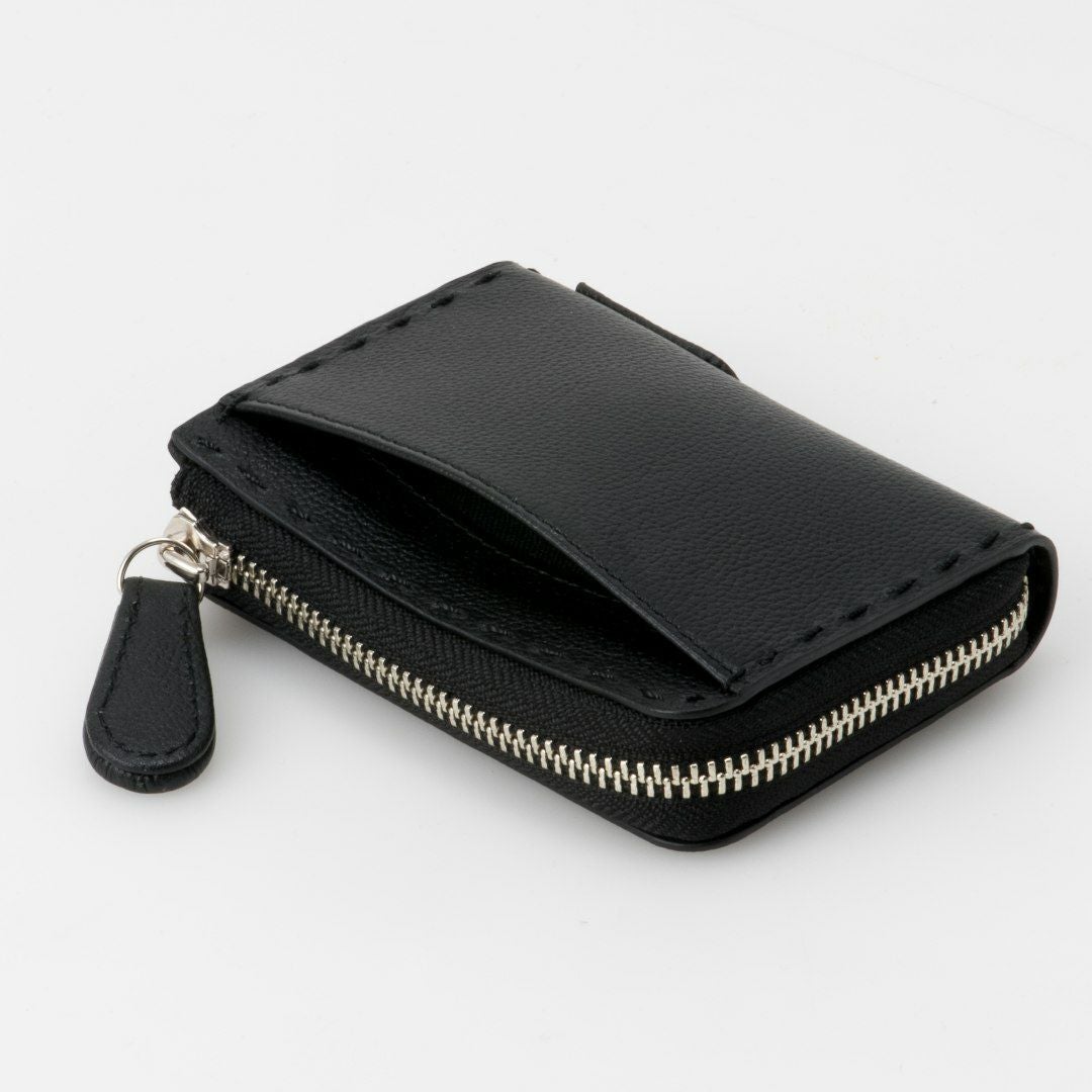 NOMADOI  Indiana L字ファスナー小銭入れ ブラック