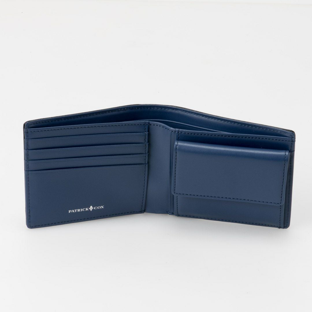PATRICK COX  BLACK KINGS 二つ折り財布 ディープブルー