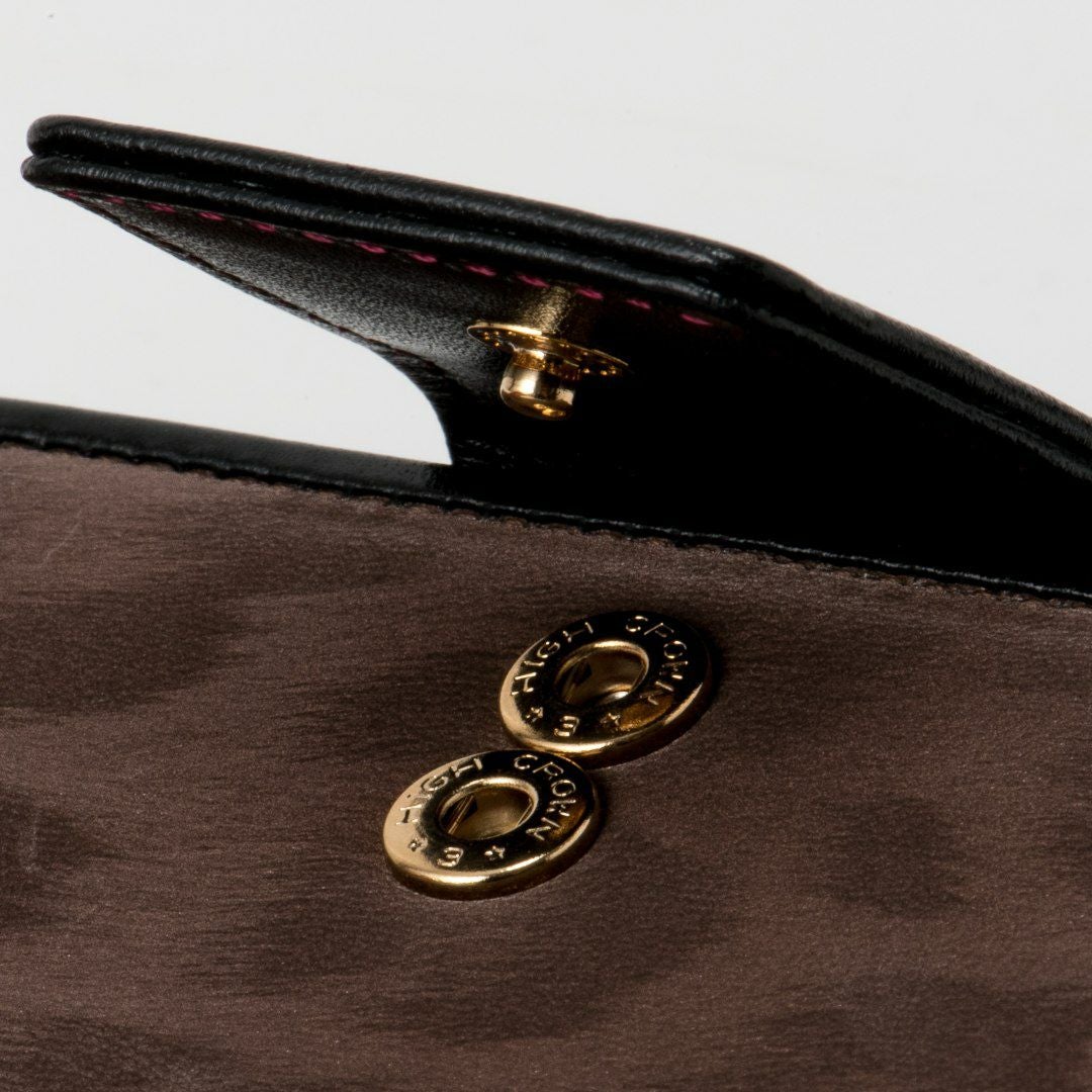 PINKY&DIANNEソフトレオパード 長財布 ブラウン