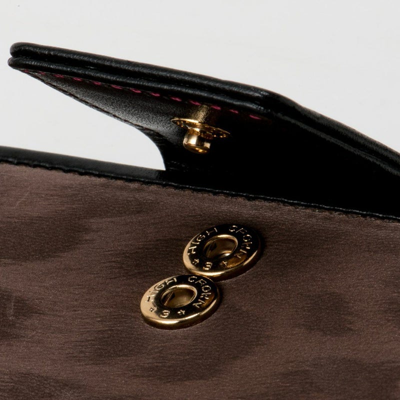 PINKY&DIANNEソフトレオパード 長財布 ブラウン