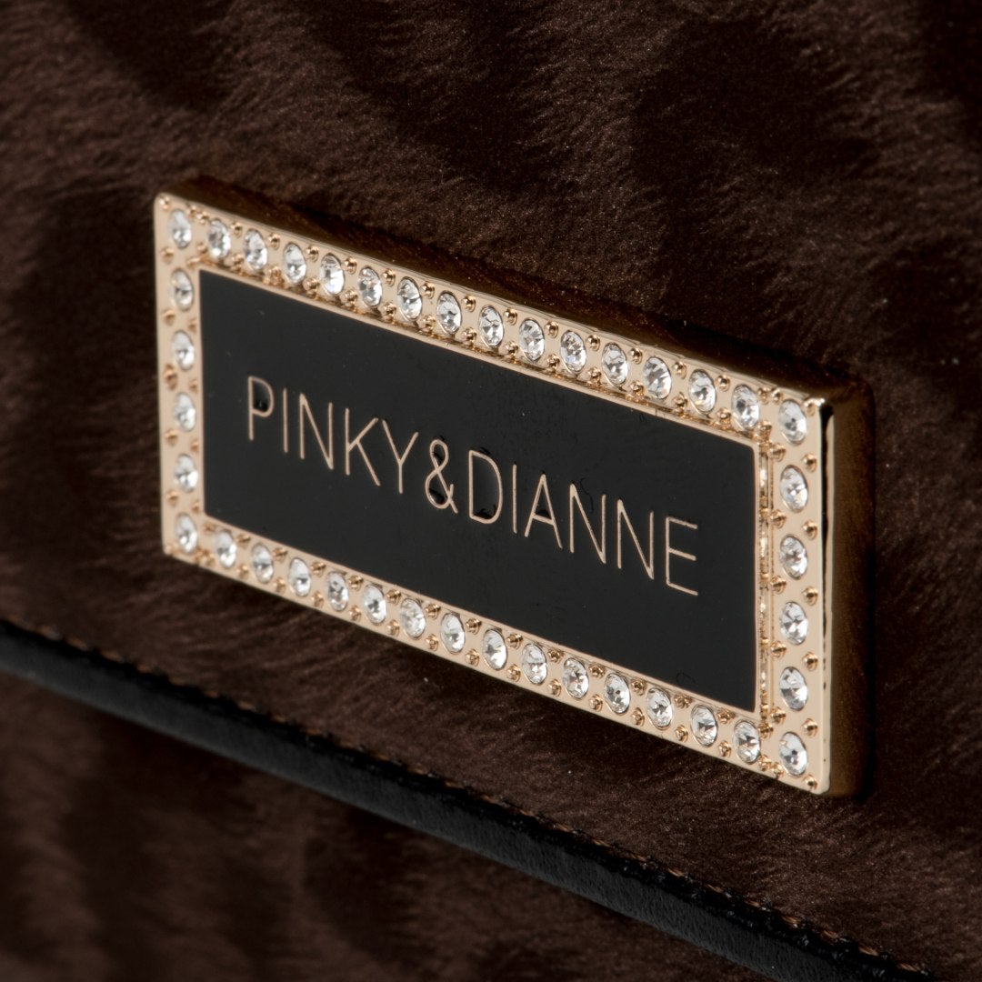 PINKY&DIANNE ソフトレオパード 長財布 ブラウン
