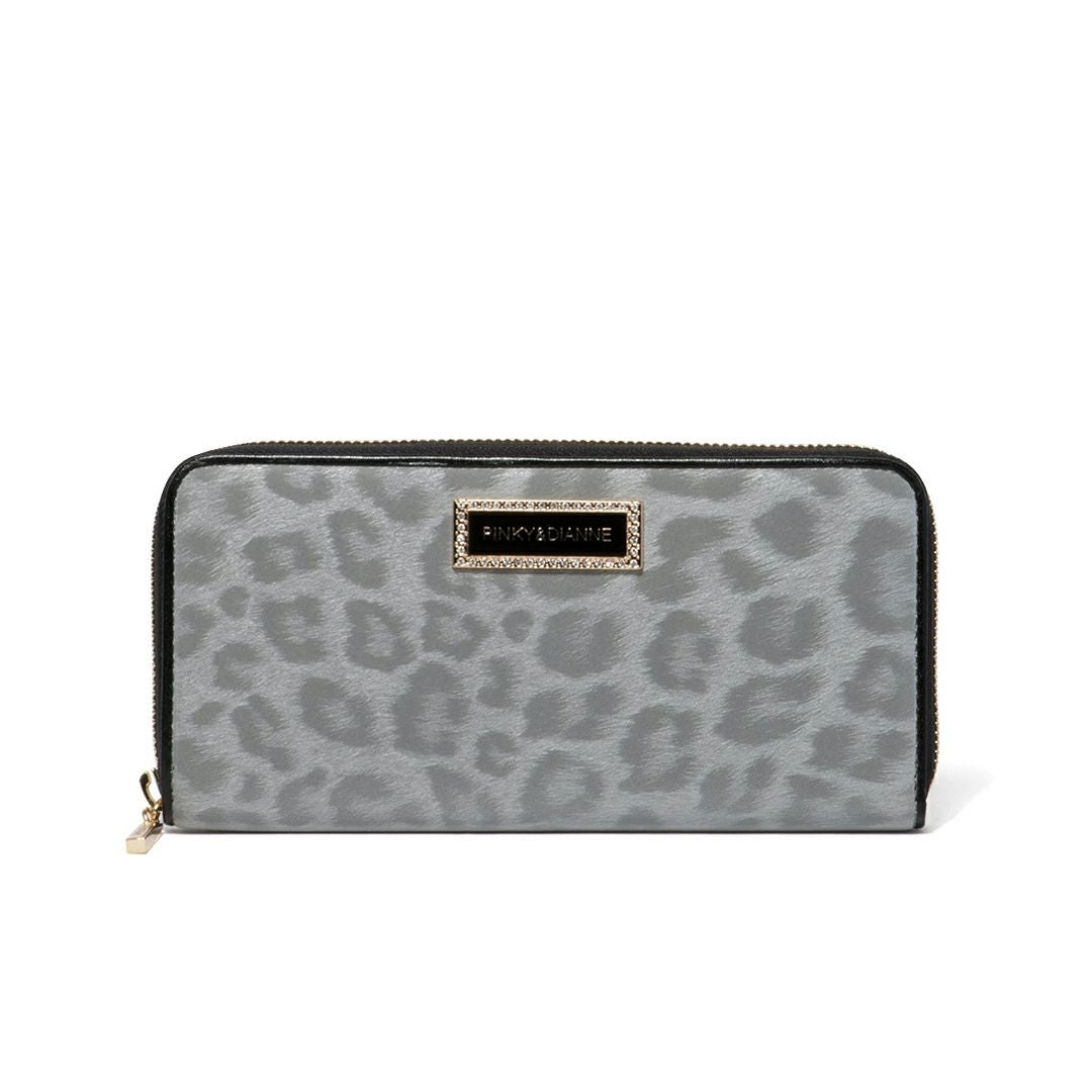 ピンキー&ダイアン長財布 グレー&ブラック PINKY&DIANNE ソフトレオパード 長財布 商品｜THE BAGMANIA