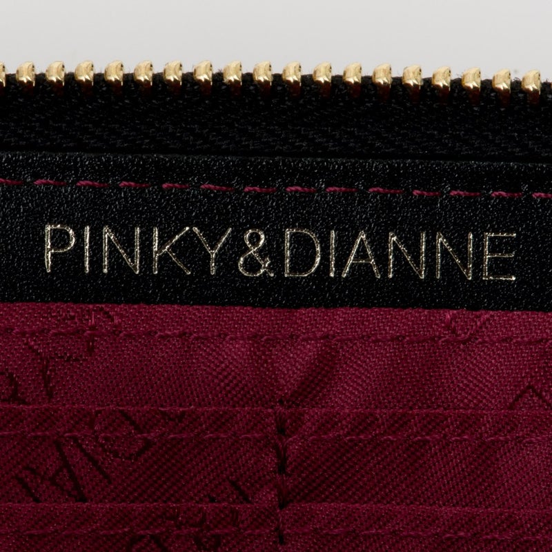 PINKY&DIANNE ソフトレオパード ラウンドファスナー長財布 グレー