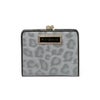 PINKY&DIANNEソフトレオパード 口金折り財布 グレー