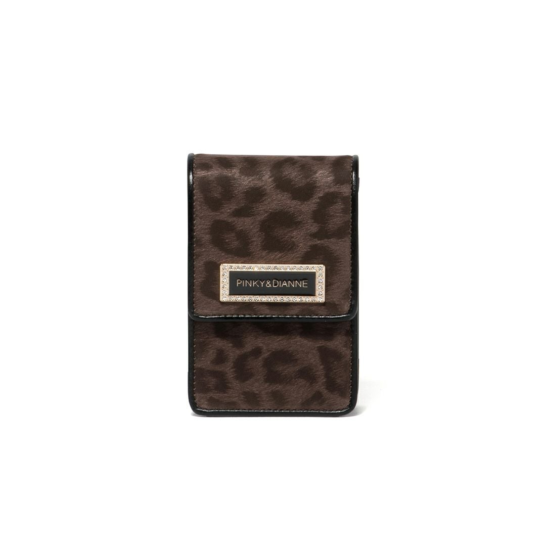 PINKY&DIANNEソフトレオパード シガレットケース ブラウン