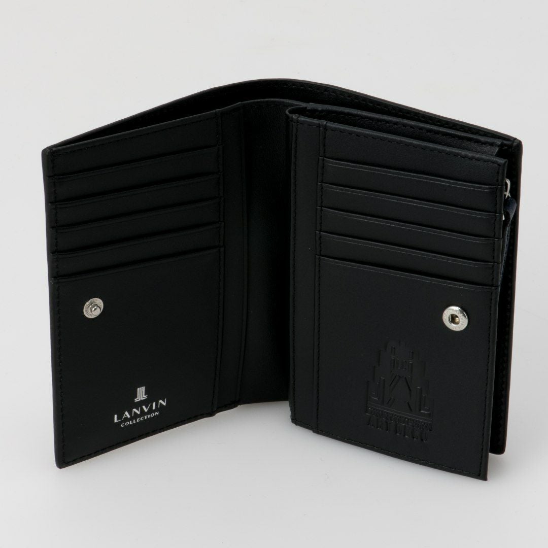LANVIN COLLECTION couleur du vin 小銭入付二つ折り財布(縦型)(2025年秋冬限定カラー) ネイビー
