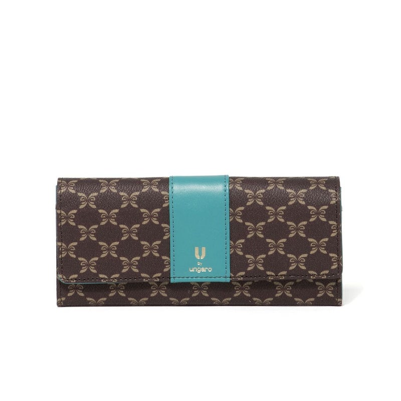 U by ungaro ミレーユ BOX長財布 ターコイズブルー