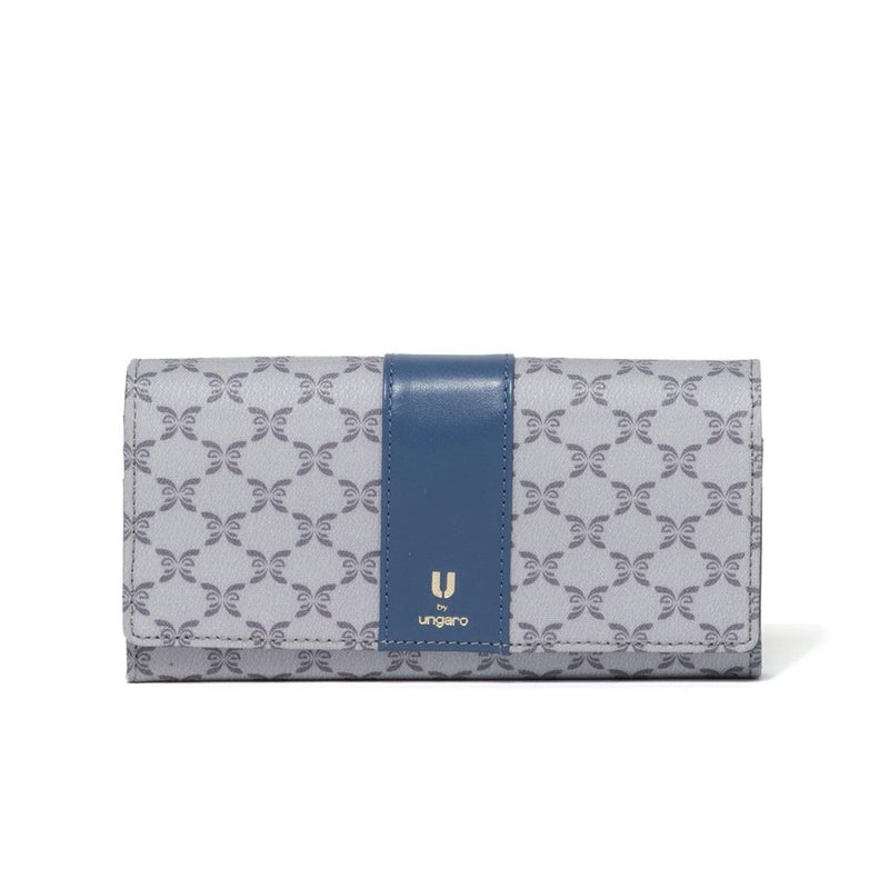 U by ungaro ミレーユ ダブルファスナー長財布 ブルー