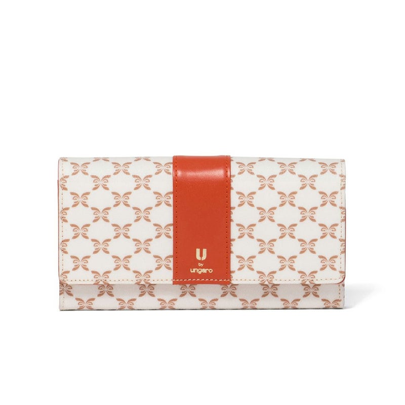 U by ungaro ミレーユ ダブルファスナー長財布 オレンジ