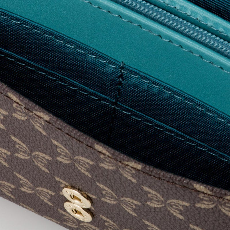 U by ungaro ミレーユ ダブルファスナー長財布 ターコイズブルー