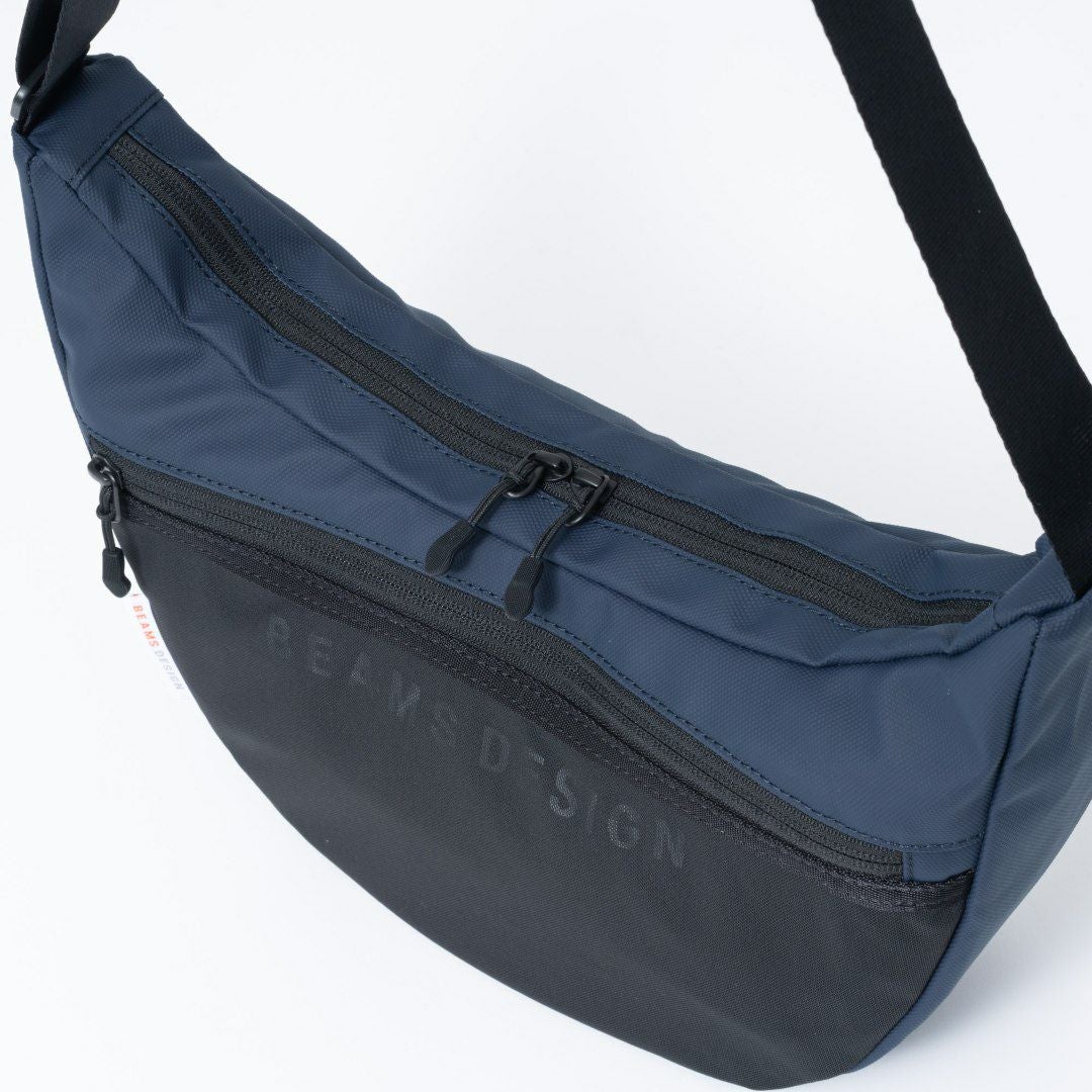 BEAMS DESIGN ELASTIC MESH ショルダーバッグ【BMMH0BSC】 ネイビー