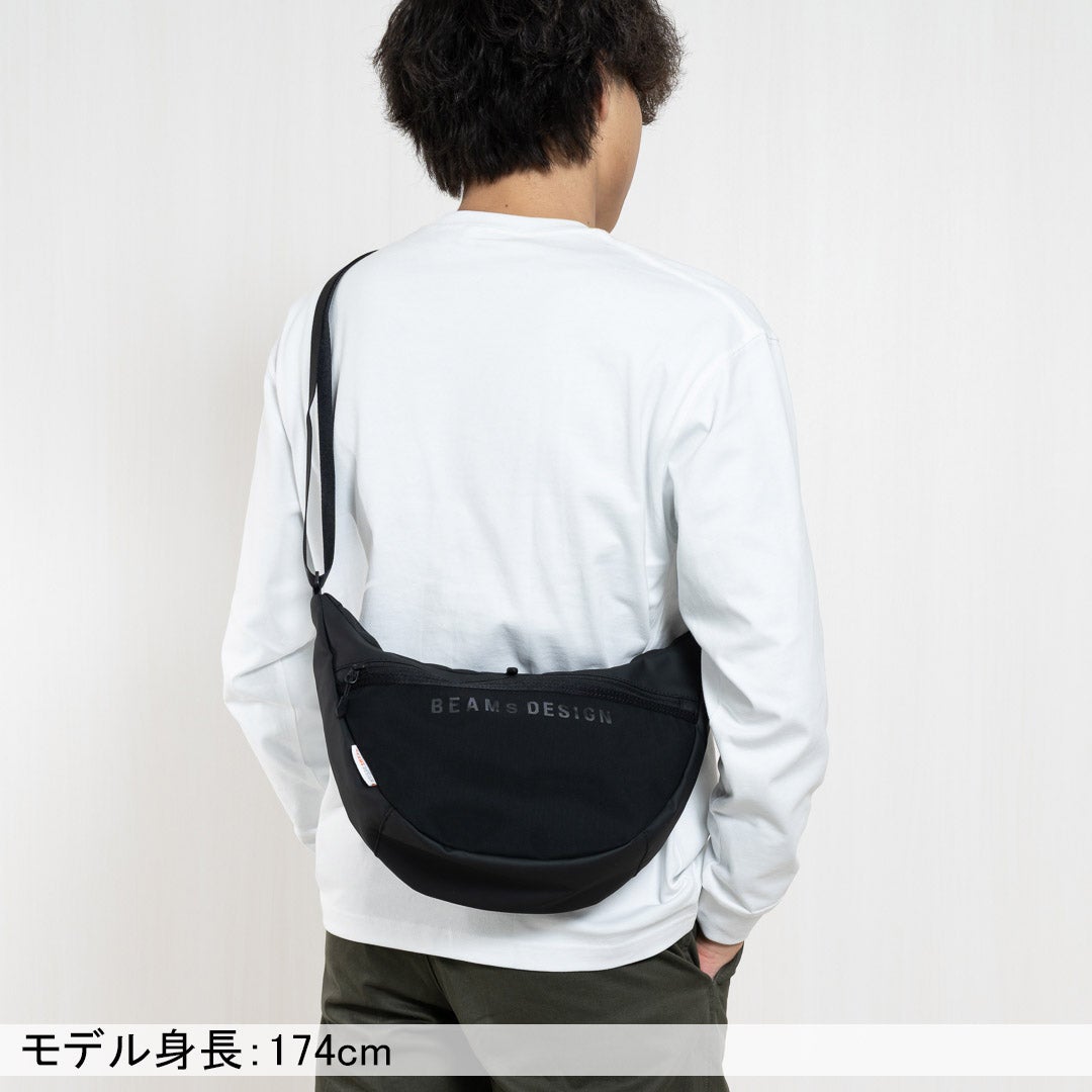 BEAMS DESIGN ELASTIC MESH ショルダーバッグ【BMMH0BSC】