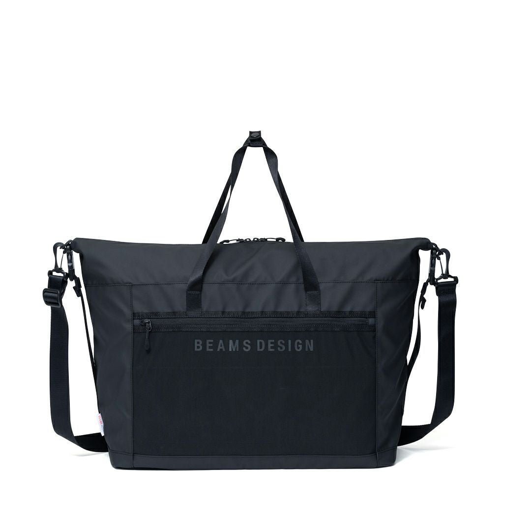 ☆極美品☆BEAMS トートバッグ ボストン ブラック ビームス 大容量 BEAMS DESIGN ELASTIC MESH ボストンバッグ【BMMH0BB1】 商品｜THE