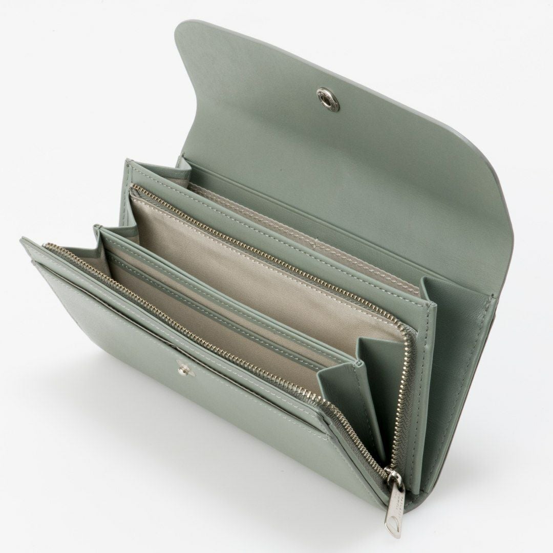 MARGARET HOWELL idea ナッシュ 長財布 ブルーグリーン