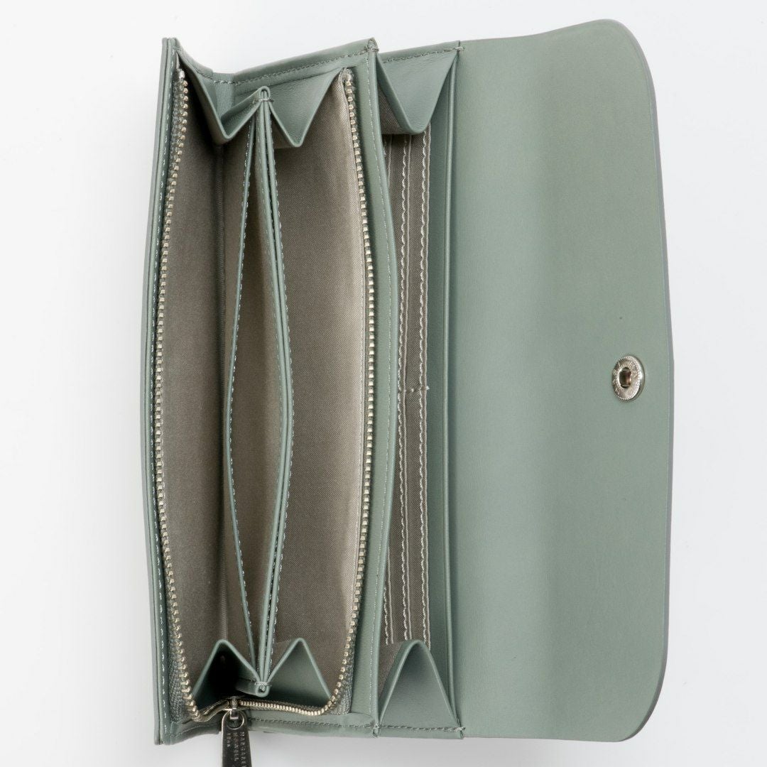 MARGARET HOWELL idea ナッシュ 長財布 ブルーグリーン