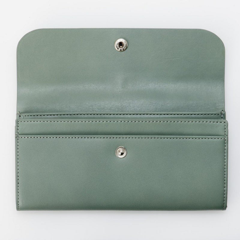 MARGARET HOWELL idea ナッシュ 長財布 ブルーグリーン