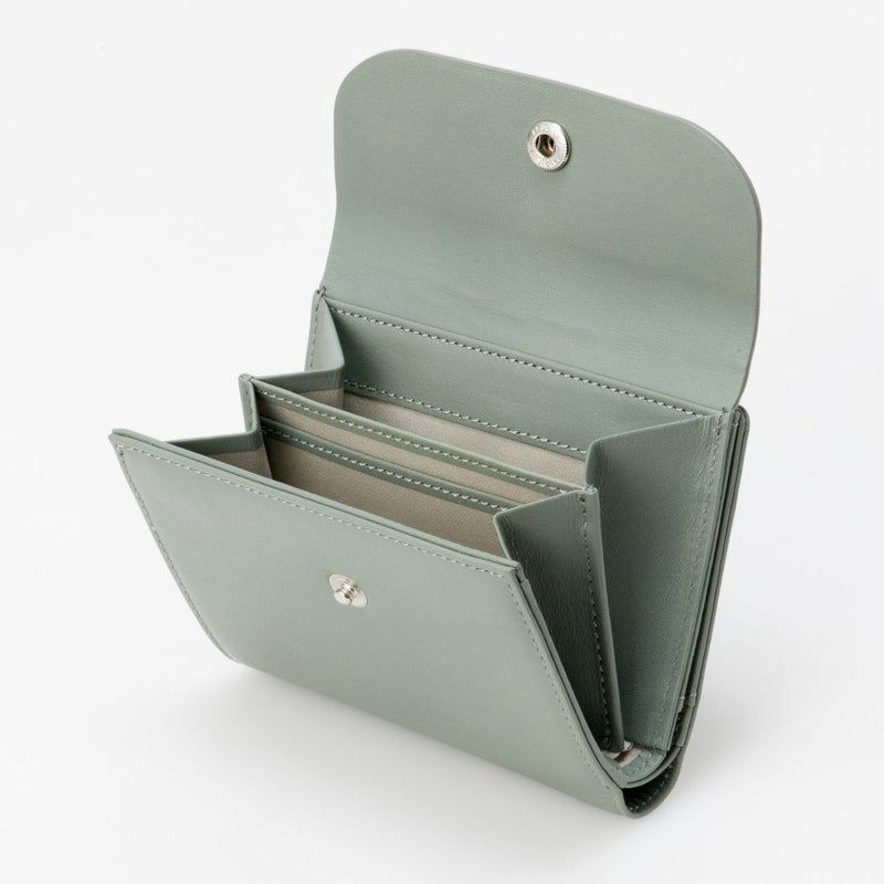 MARGARET HOWELL idea ナッシュ 折り財布 ブルーグリーン