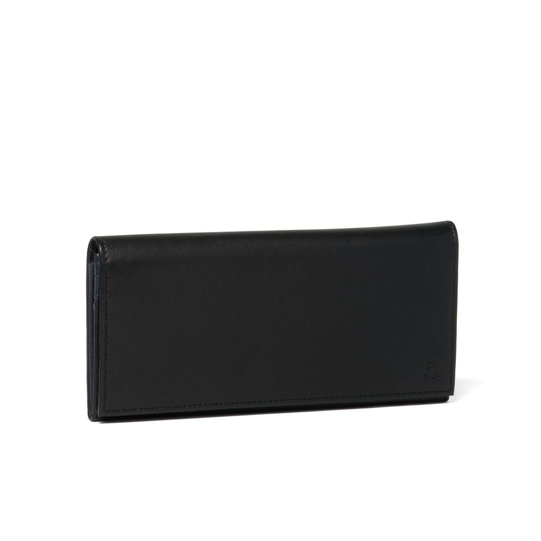 LANVIN COLLECTION SHEEP LEATHER かぶせ型長財布 ブラック