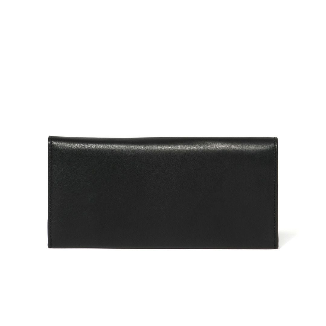 LANVIN COLLECTION SHEEP LEATHER かぶせ型長財布 ブラック