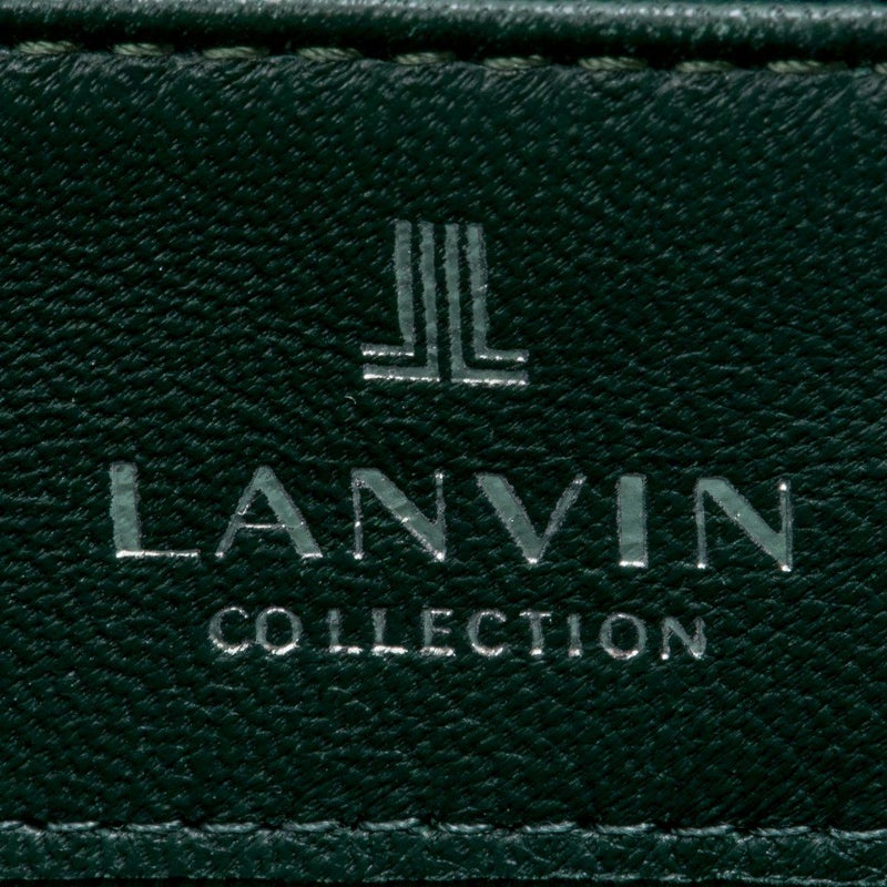 LANVIN COLLECTION SHEEP LEATHER ラウンドファスナー型長財布 ネイビー