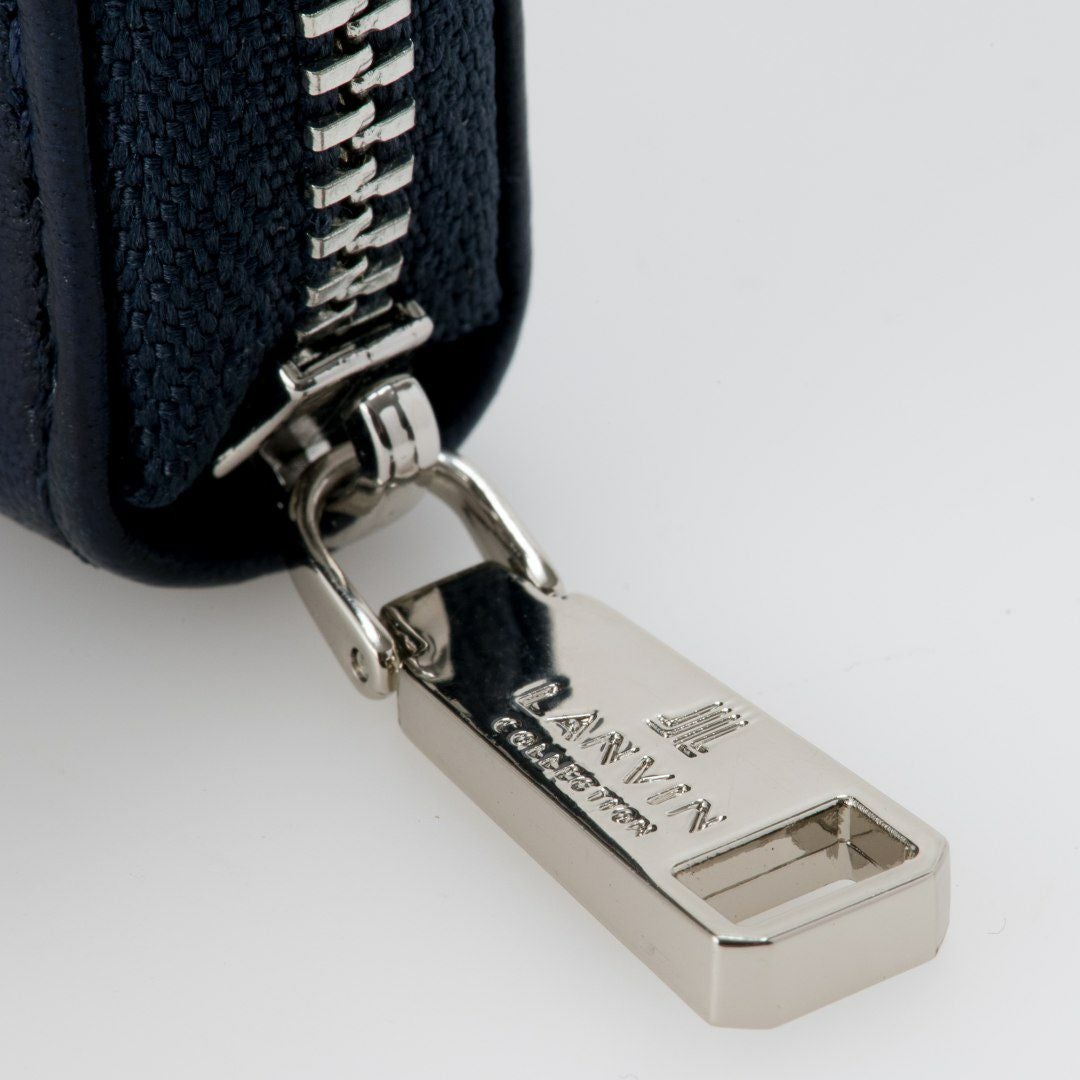LANVIN COLLECTION SHEEP LEATHER ラウンドファスナー型長財布 ネイビー