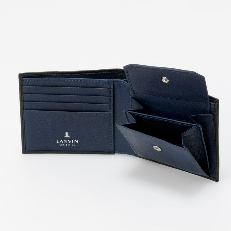 LANVIN COLLECTION SHEEP LEATHER 二つ折り財布 ブラック