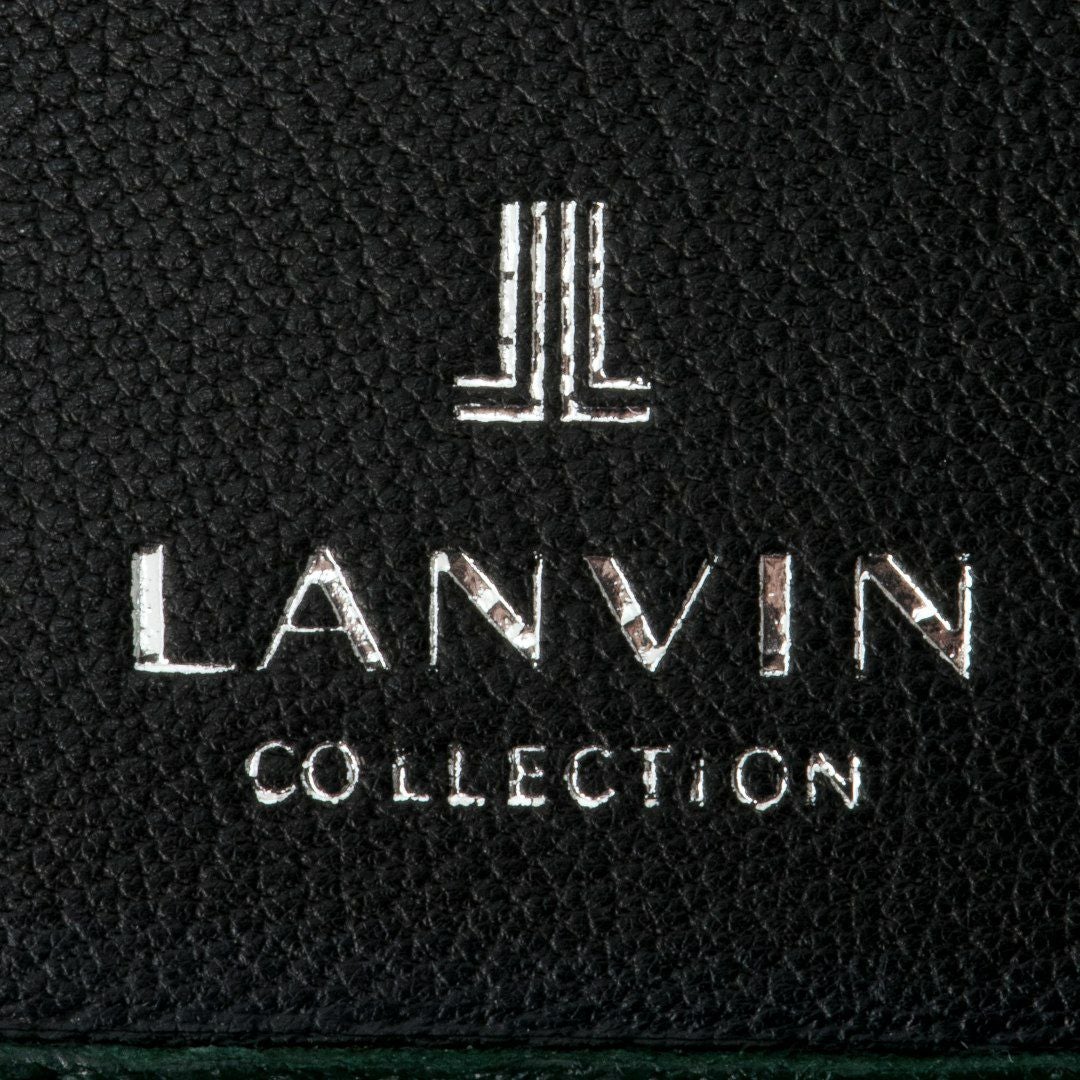 LANVIN COLLECTION SHEEP LEATHER 二つ折り財布 グリーン
