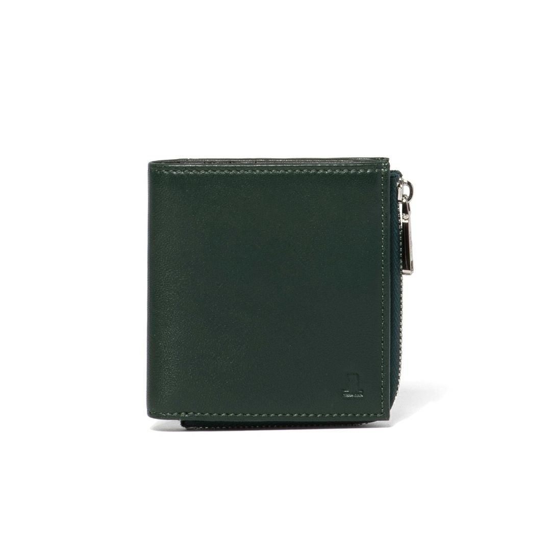 LANVIN COLLECTION SHEEP LEATHER L字ファスナー折り財布 グリーン