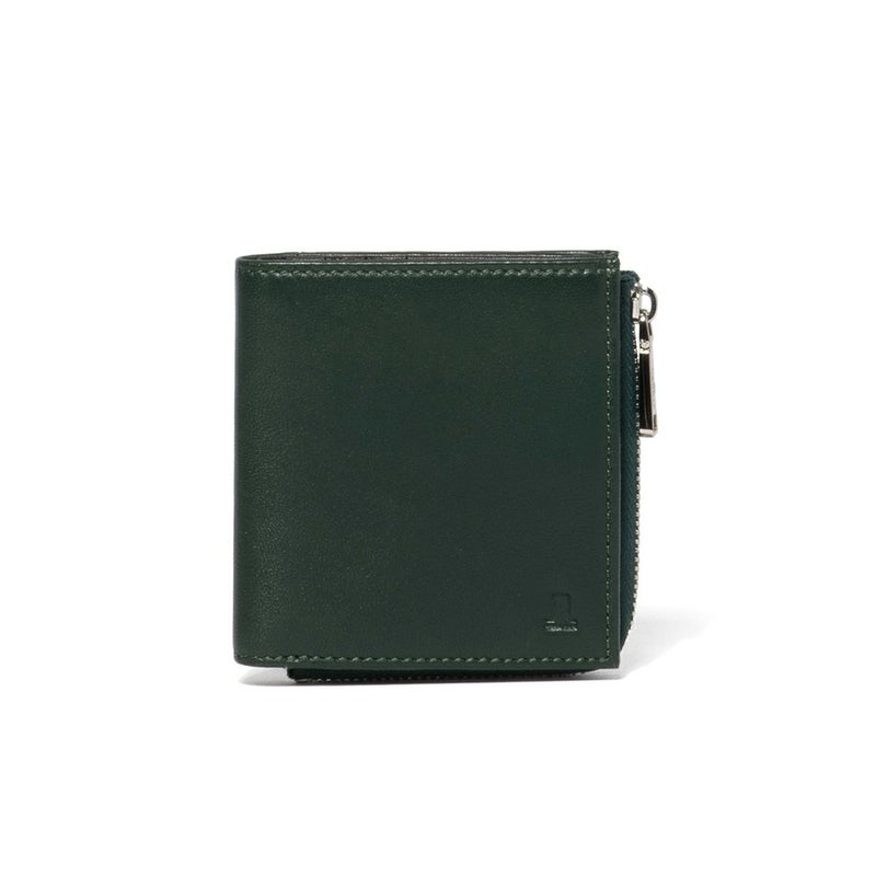 LANVIN COLLECTION SHEEP LEATHER L字ファスナー折り財布 グリーン