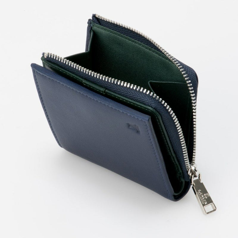 LANVIN COLLECTION SHEEP LEATHER L字ファスナー折り財布 ネイビー