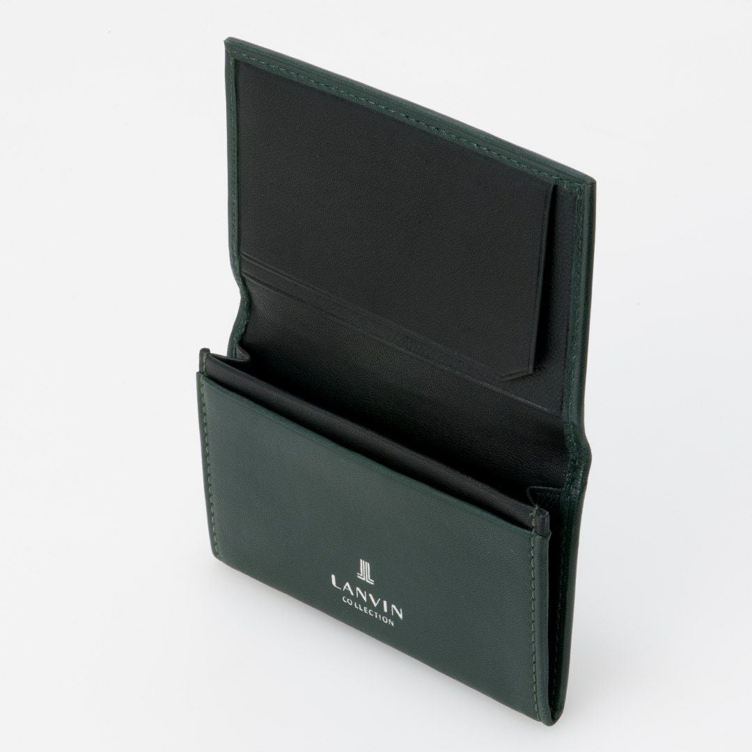 LANVIN COLLECTION SHEEP LEATHER 名刺入れ グリーン