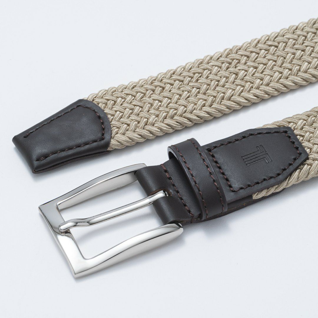 LANVIN COLLECTION ゴムメッシュベルト【JLMB5500】 ベージュ