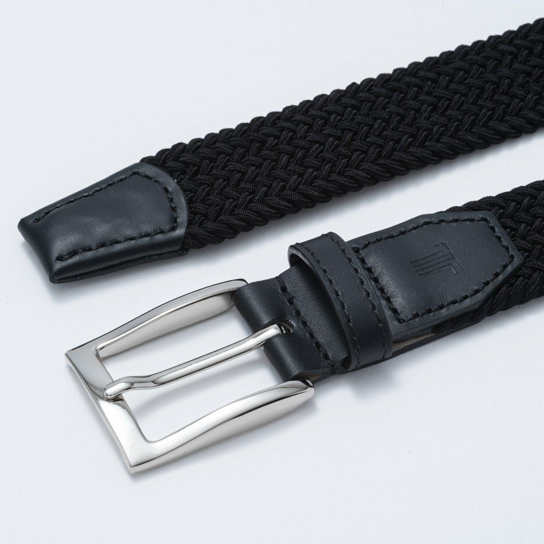 LANVIN COLLECTION ゴムメッシュベルト【JLMB5500】 ブラック