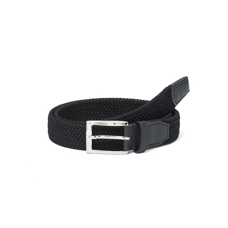 LANVIN COLLECTION ゴムメッシュベルト(L)【JLMB5501】】 ブラック