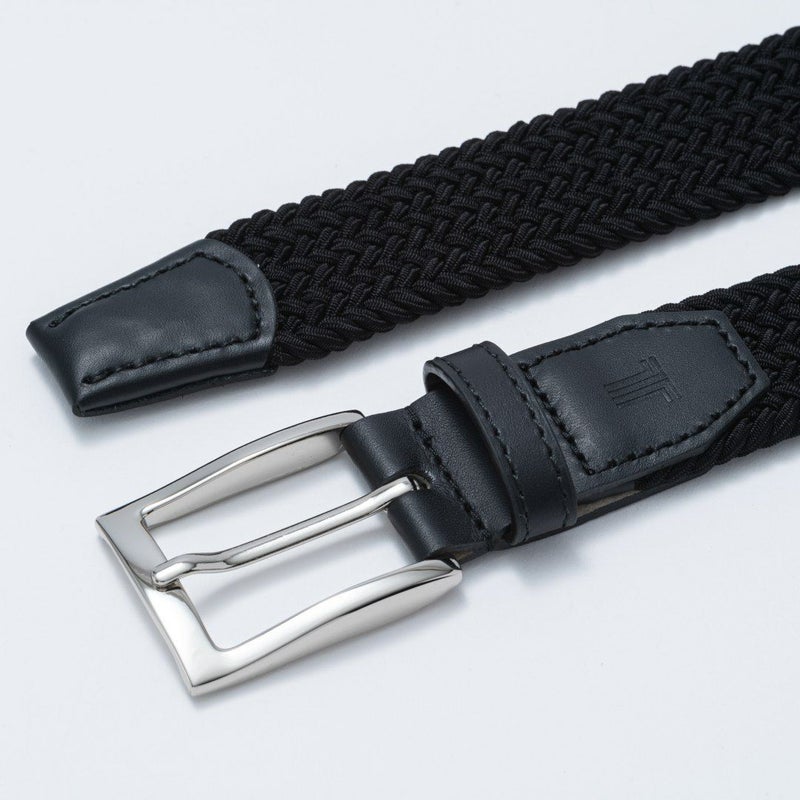 LANVIN COLLECTION ゴムメッシュベルト(L)【JLMB5501】】 ブラック