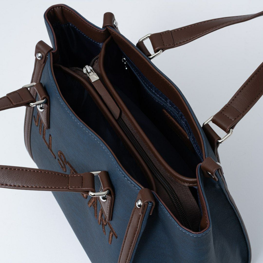 JILL STUARTパネルデニム 2WAYトート ネイビー