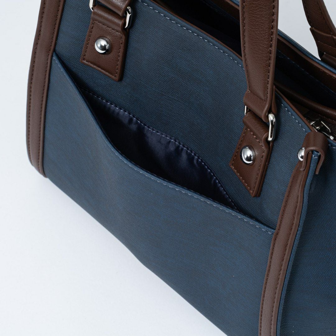 JILL STUARTパネルデニム 2WAYトート ネイビー